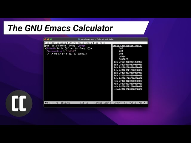 The GNU Emacs Calculator