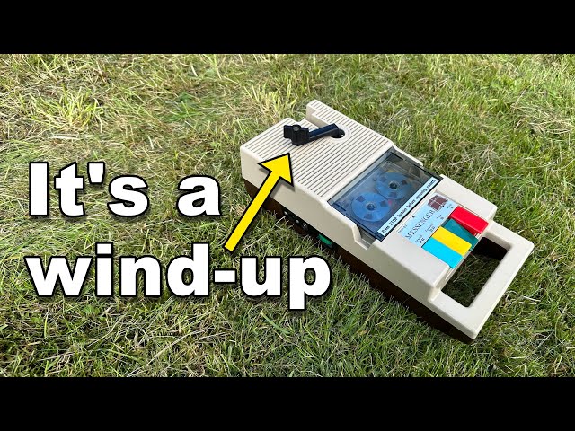 This off-the-grid cassette player is a wind-up