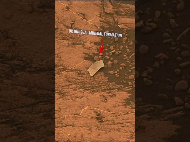 Uncommon white fracture surrounded by dusty rocks on Mars