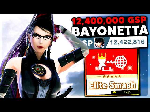 This is what a 12,400,000 GSP Bayonetta looks like in Elite Smash