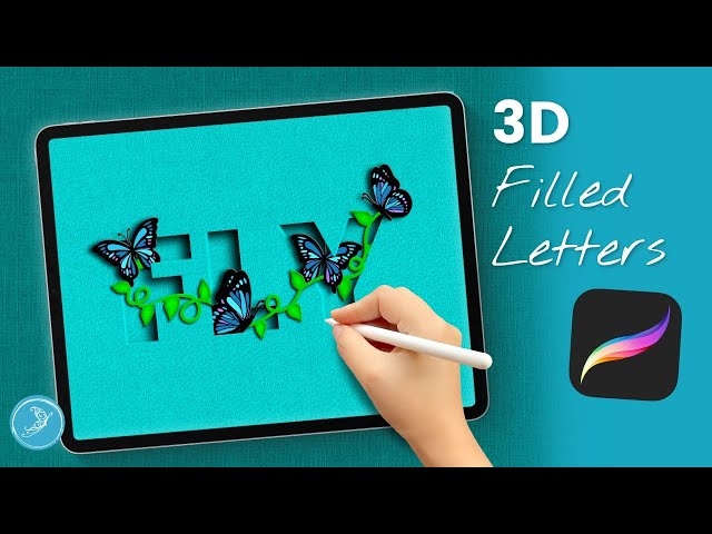 Fill your text in Procreate! Step-by-step tutorial for Debossed text and 3D elements.