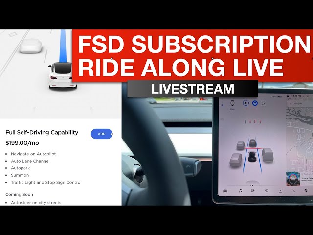 FSD Subscription Livestream Ride Along