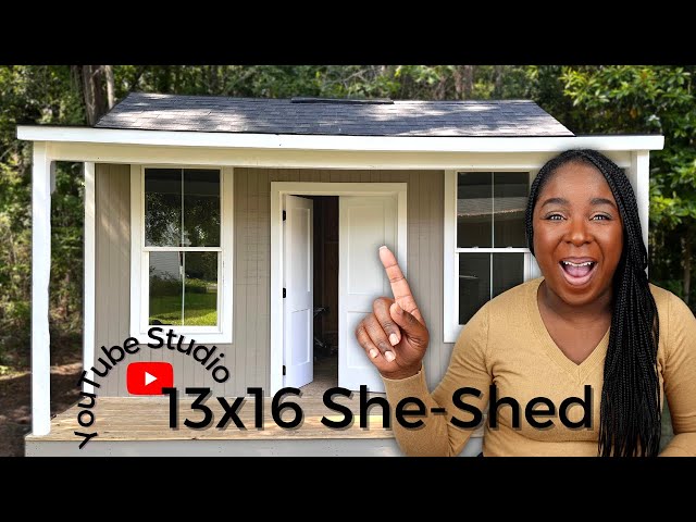 From Cluttered Home Office to Dreamy She-Shed: Creating my YouTuber She-shed Studio