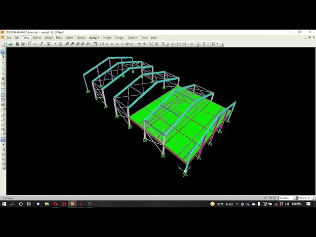 SAP2000 : Modeling a Gable Frame Steel Structure