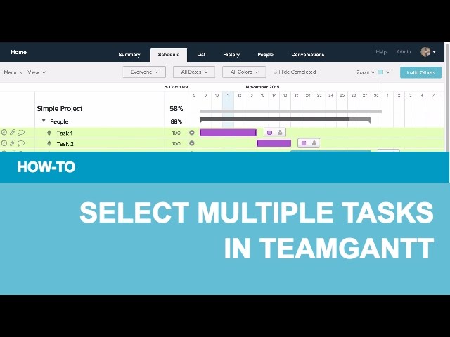 How To Select Multiple Tasks in TeamGantt