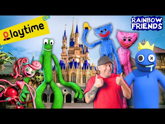 MOMMY LONG LEGS & HUGGY WUGGY and Rainbow Friends are In Disney World