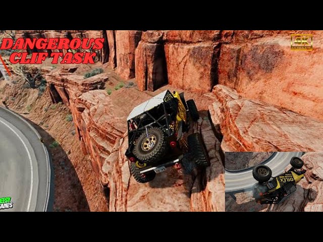 Thrilling Cliff Drive Challenge in BeamNG Drive