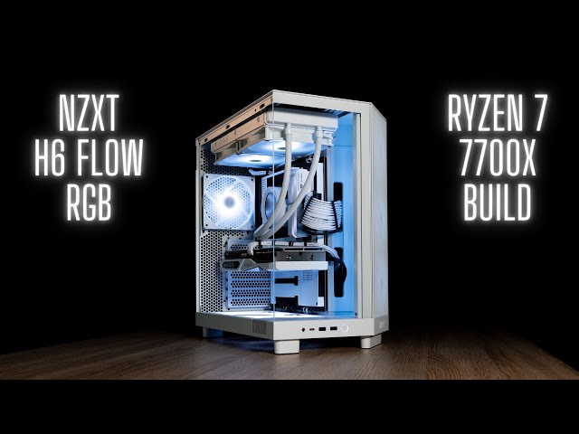 NZXT H6 Flow RGB | Full White PC Gaming PC Build | Ryzen 7 7700X PC Build