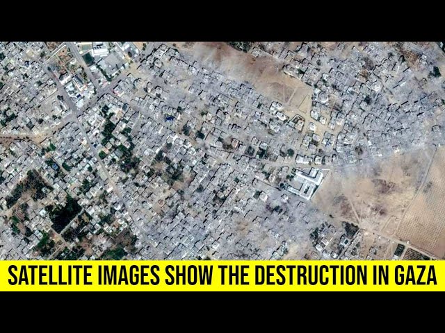 Satellite images show destruction from Israel's assault on Gaza.