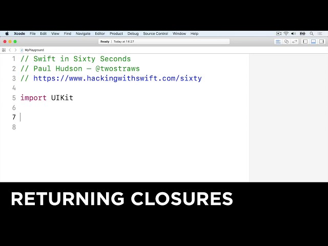 Returning closures from functions – Swift in Sixty Seconds