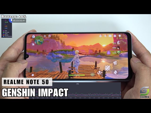 Realme Note 50 test game Genshin Impact Max Graphics 60 FPS