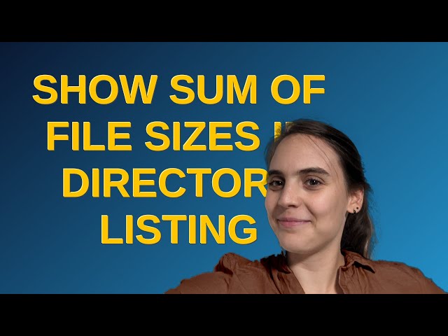 Unix: Show sum of file sizes in directory listing