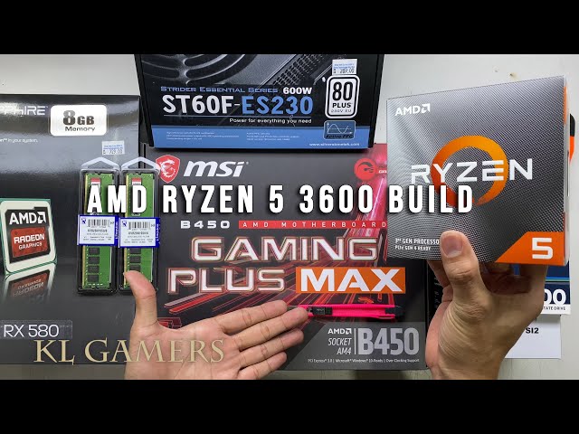AMD Ryzen 5 3600 msi B450 GAMING PLUS MAX Crucial BX500 DDR4 SAPPHIRE RX580 Armaggeddon Tesseract C3