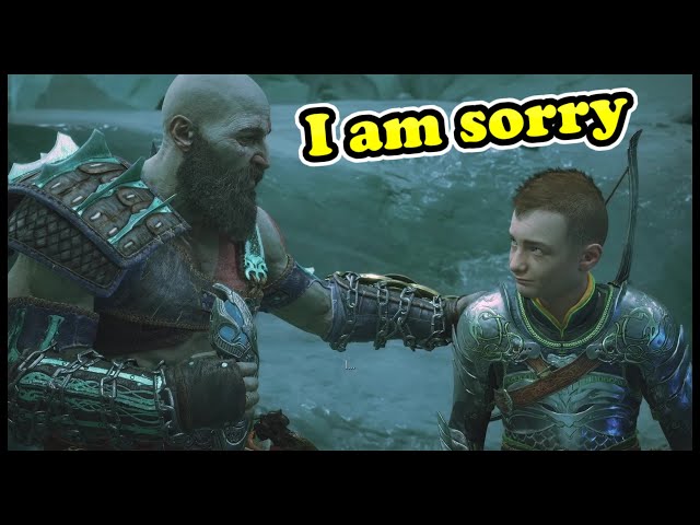 Kratos Apologize to Atreus God of War Ragnarök Kratos I am Sorry Atreus Cutscene HD