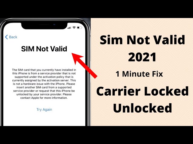 How to fix Sim not valid on iPhone 2021-Carrier Locked Unlock.#Shorts