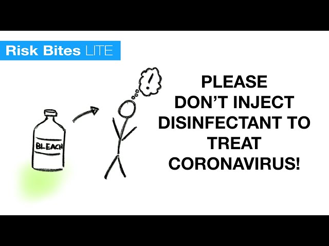 Don't treat coronavirus by injecting disinfectant - it could kill you!