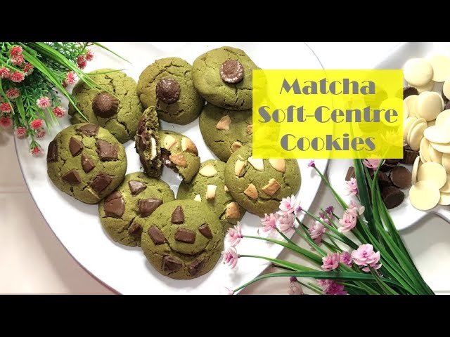 Matcha Cookies Soft Centre | 抹茶クッキー | 抹茶曲奇 | Kuki Matcha | हरी चाय कुकी | คุกกี้ชาเขียว