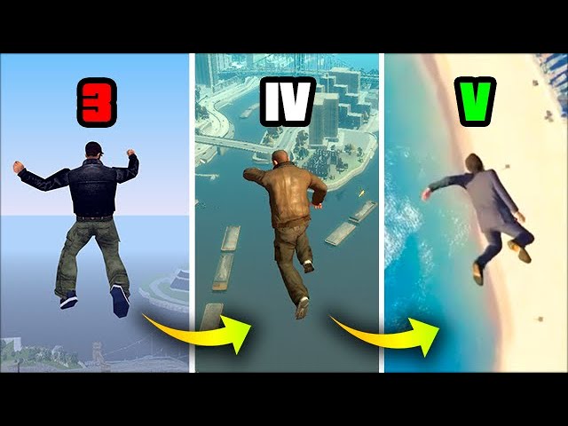FALLING from the HIGHEST POINT in GTA Games (Evolution)