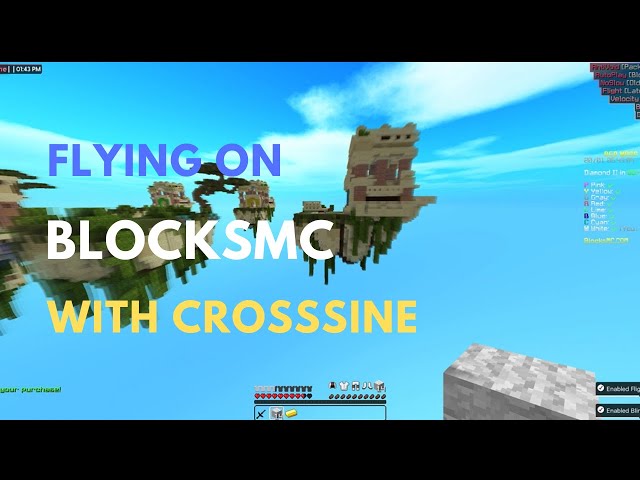 Flying on Blocksmc UNCUT with CrossSine | Repeatable | Free config
