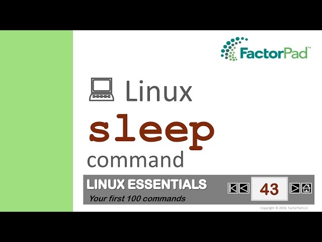 Linux sleep command summary with examples