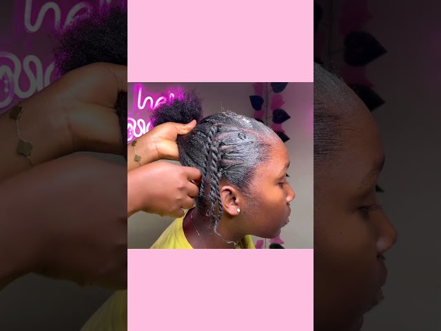 Cute rubberband natural hairstyle 💖🥰