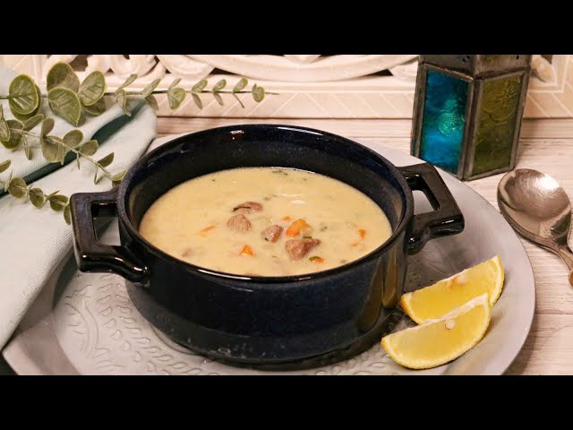 TRADITIONAL WHITE BEEF SOUP FROM THE BALKANS - BOSNIAN CUISINE - RAMADAN SOUPS - CREAMY BEEF SOUP