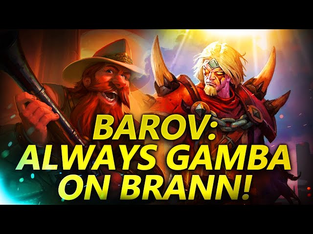 Barov: Always Gamba On Brann!!! | Hearthstone Battlegrounds Gameplay | Patch 22.0 | bofur_hs