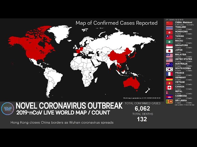[LIVE ENDED] WUHAN Novel Coronavirus WORLD MAP/COUNT