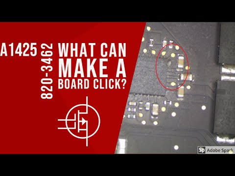 What can make a MacBook motherboard make a clicking sound???
