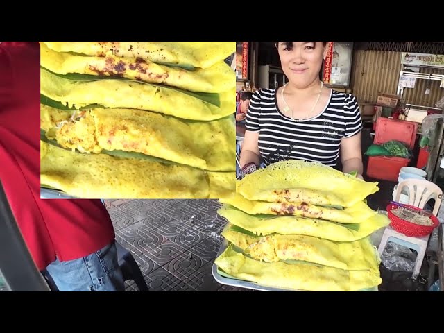 The Most Popular Rotti Snack Served By Beautiful Lady in Phnom penh- Cambodia street food