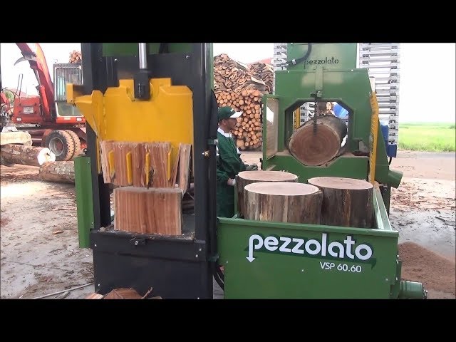 Amazing Automatic Firewood Processing Machine, Modern Wood Cutting Chainsaw Machines Process