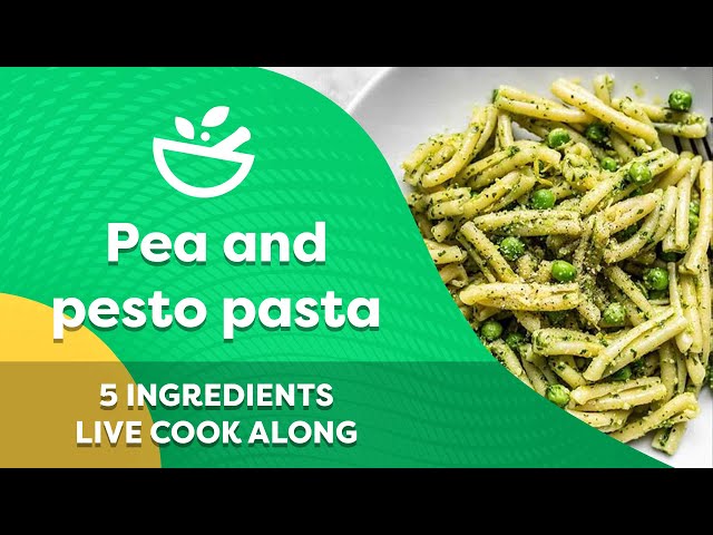 5 Ingredient Pea and pesto pasta