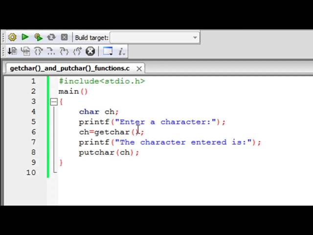 C Programming Tutorial - 66: The getchar() and putchar() Functions