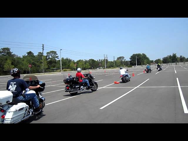 2nd group follow the leader, motorcycle training class