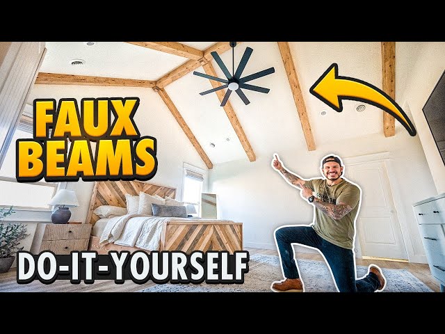 I Made Fake Beams in Our Bedroom