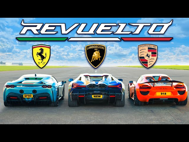 Кто победит в заезде: Lamborghini Revuelto или Ferrari SF90 или же Porsche 918?