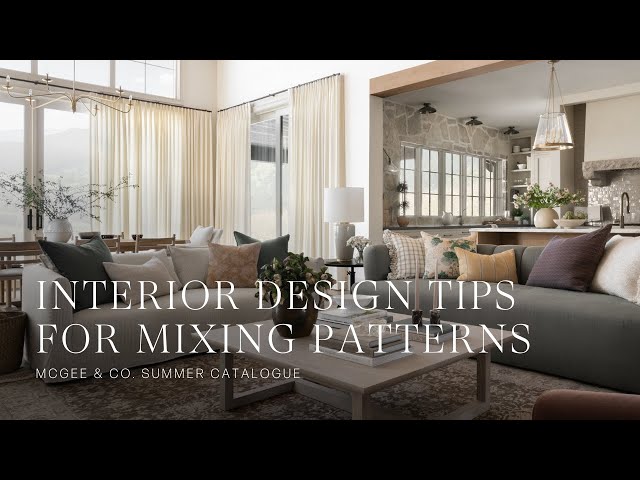 Interior Design Tips for Mixing Patterns in a Living Room and Bedroom | McGee & Co. Summer Catalogue