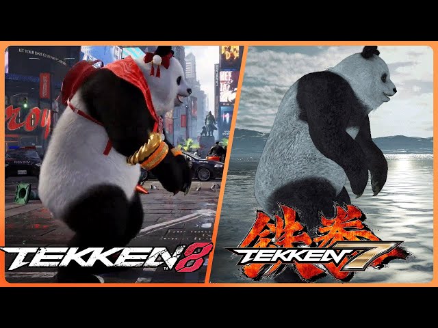 Panda Gameplay Comparison | Tekken 8 VS Tekken 7