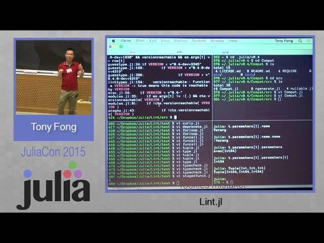 Tony Fong: Lint.jl - Building a Lint tool for Julia