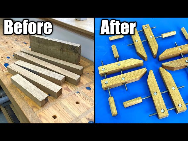 How To Make a Simple Oak Screw Clamps WOODWORKING