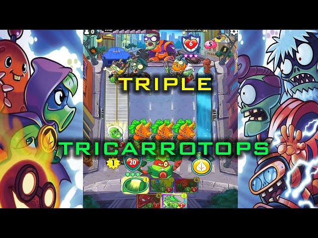 Triple Tricarrottops PVZ Heroes