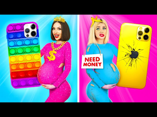 Rich Pregnant VS Broke Pregnant | Funny Pregnancy Moments with Rich vs Poor Girl by RATATA