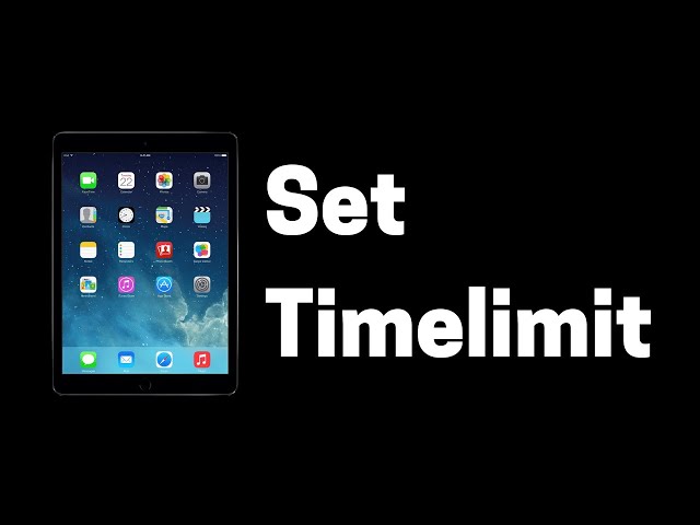 How to Set Time limits on iPad - iPadOS