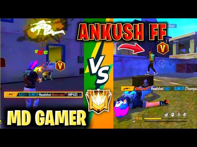 GRANDMASTER Ankush FreeFire in my Game Cs- Ranked Ankush squad vs Me