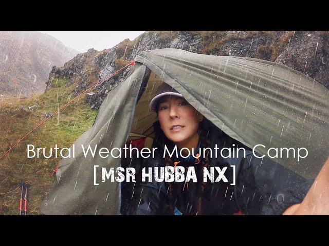 Brutal Weather Mountain Camping on Glyder Fawr | Gale Force Wind, Heavy Rain & Hail! MSR Hubba NX