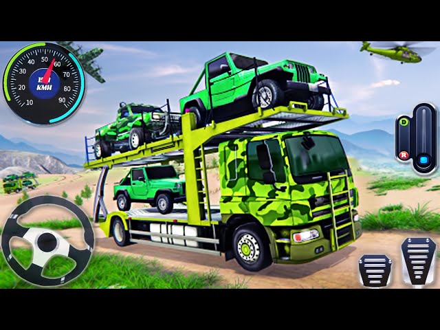 US Army Truck Transporter Driving 3D - Cargo Vehicle Airplane Simulator 2024 - Android GamePlay