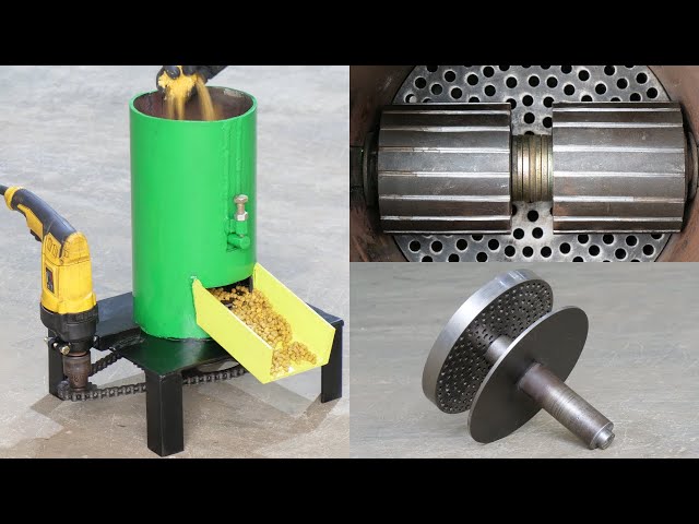 How To Make Homemade Feed Pellet Machine Using Drill Machine | DIY Feed Pellet Machine