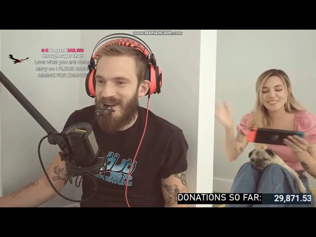 (part two) pewdiepie and marzia being soft on charity stream