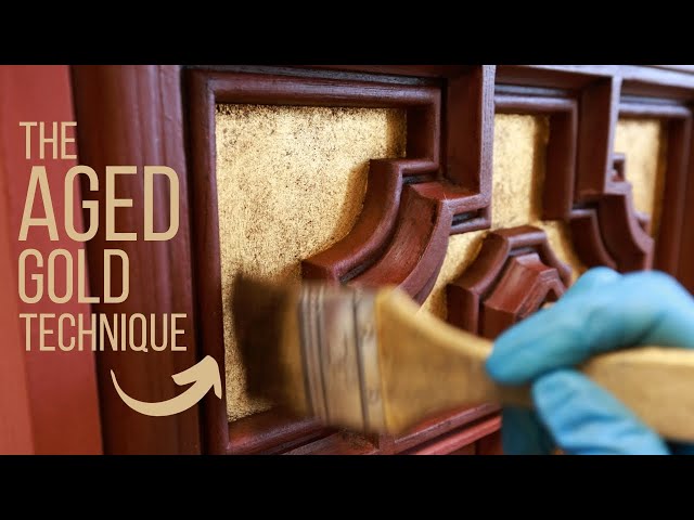 How I Created this Burnt Red Aged Gold Dresser ~ Furniture Makeover