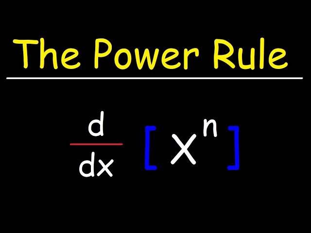 The Power Rule For Derivatives
